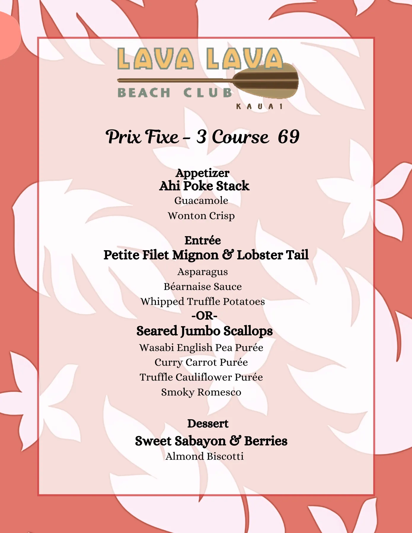 Valentine’s Day 2026 at Lava Lava Beach Club Kauaʻi